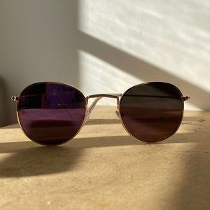 Gold Rimmed Sunglasses